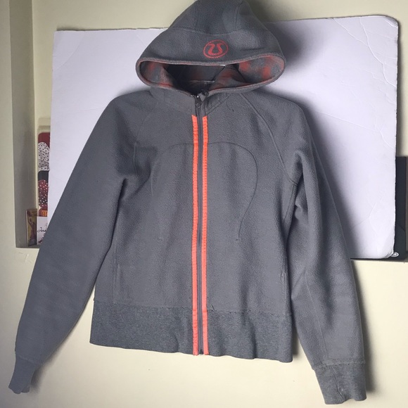 Lululemon RARE Reversible Scuba Remix Hoodie Jacket Cotton Fleece Plaid Pockets - Picture 9 of 15
